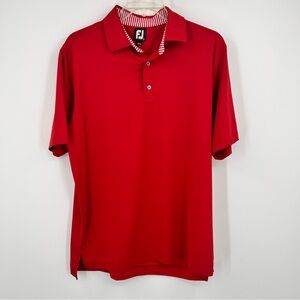 FootJoy Vibrant Red Golf Polo Shirt‎